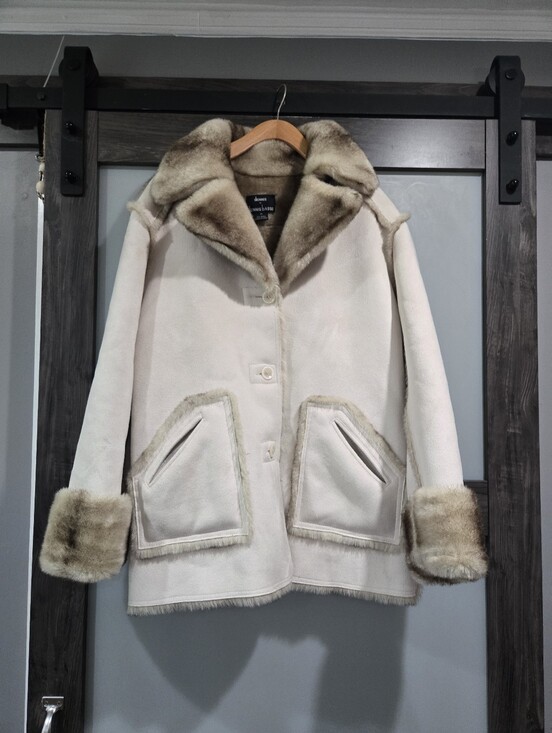 dennis basso Jackets & Blazers - Vintage Y2K Dennis by Dennis Basso Reversible Penny Lane Coat Reversible Sz M